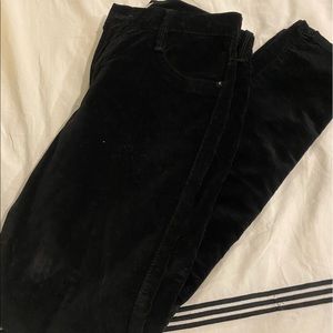 Black velvet jeans